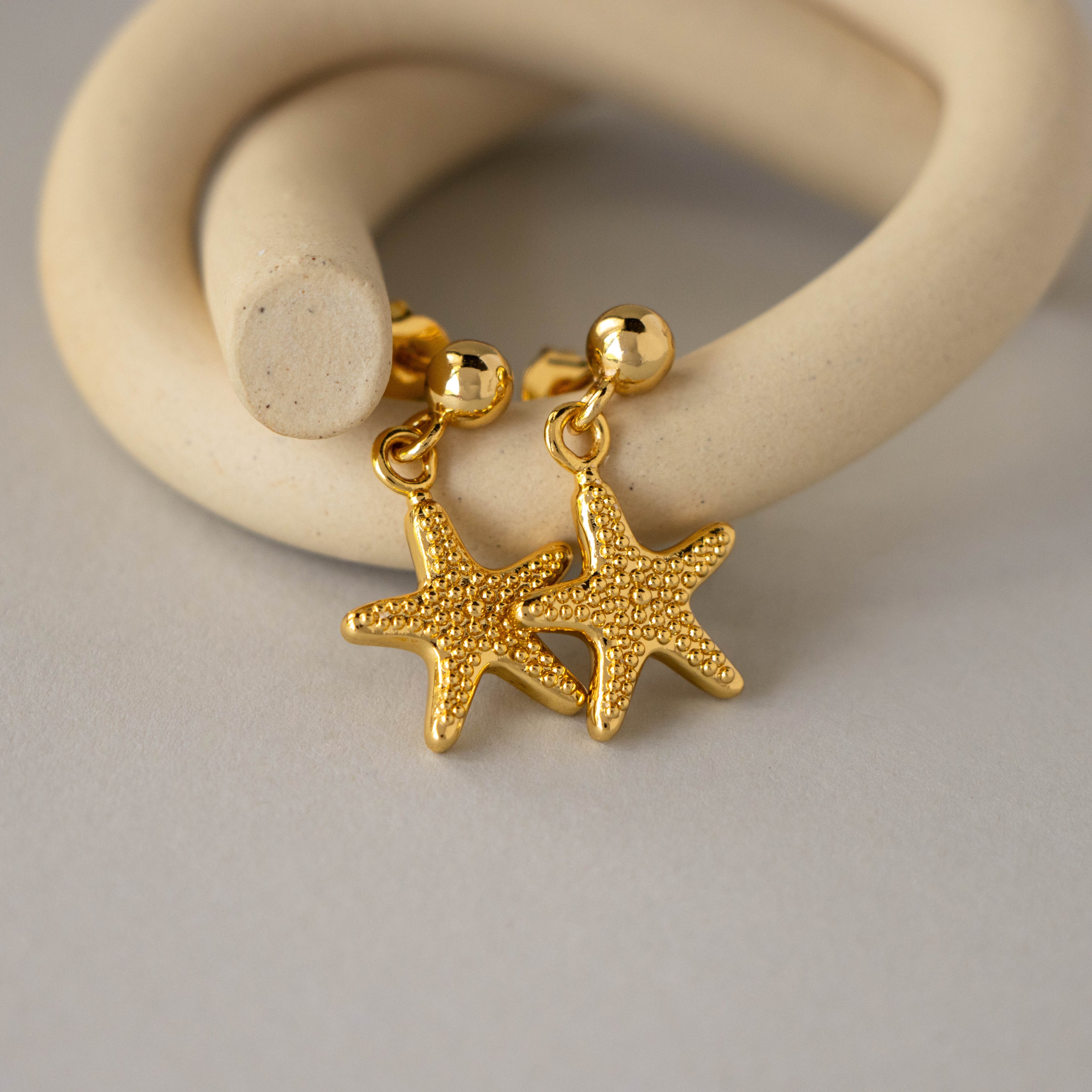 Starfish Drop Studs