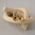 Elegant Flower Drop Wire Earrings