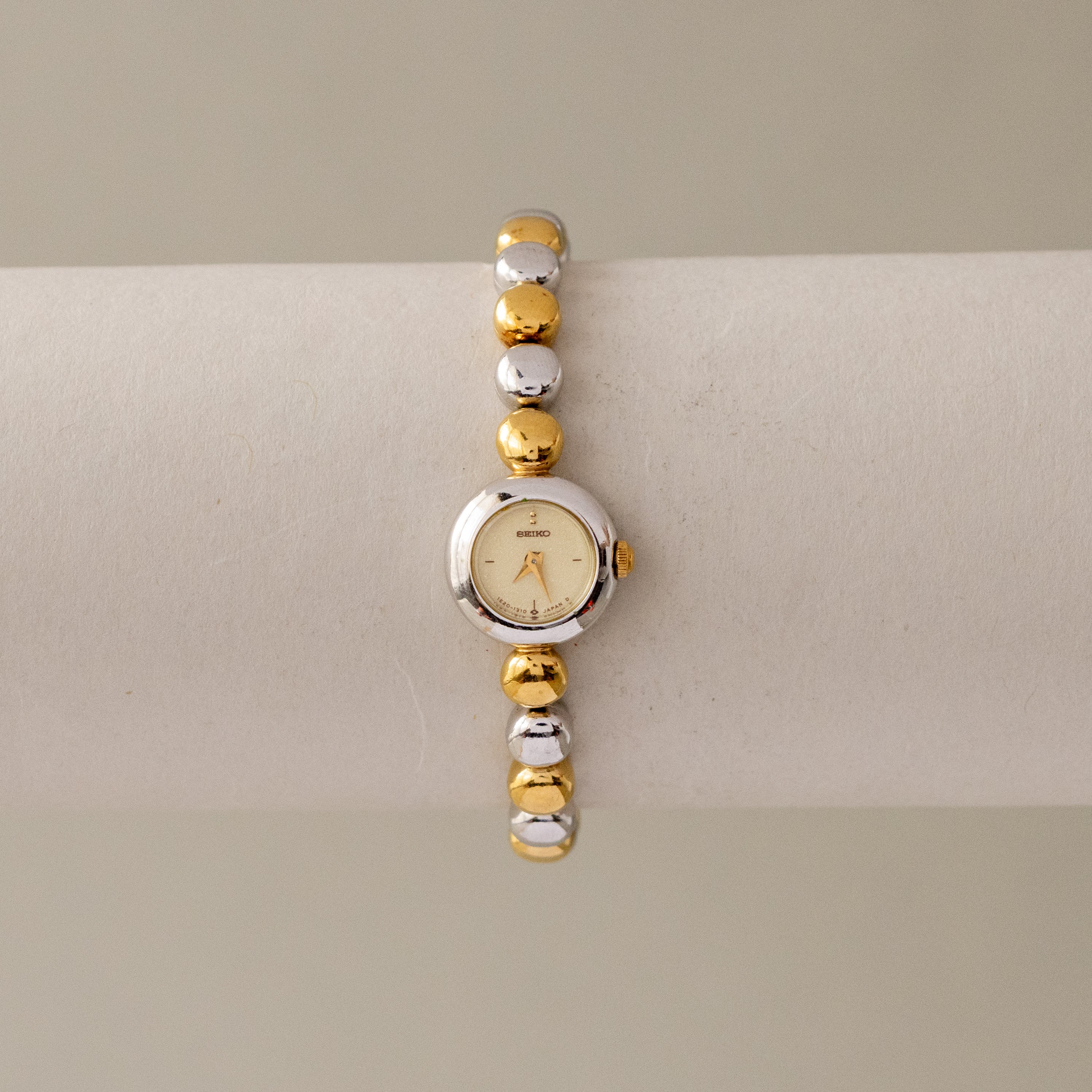 Vintage Seiko Beaded Two Tone Watch