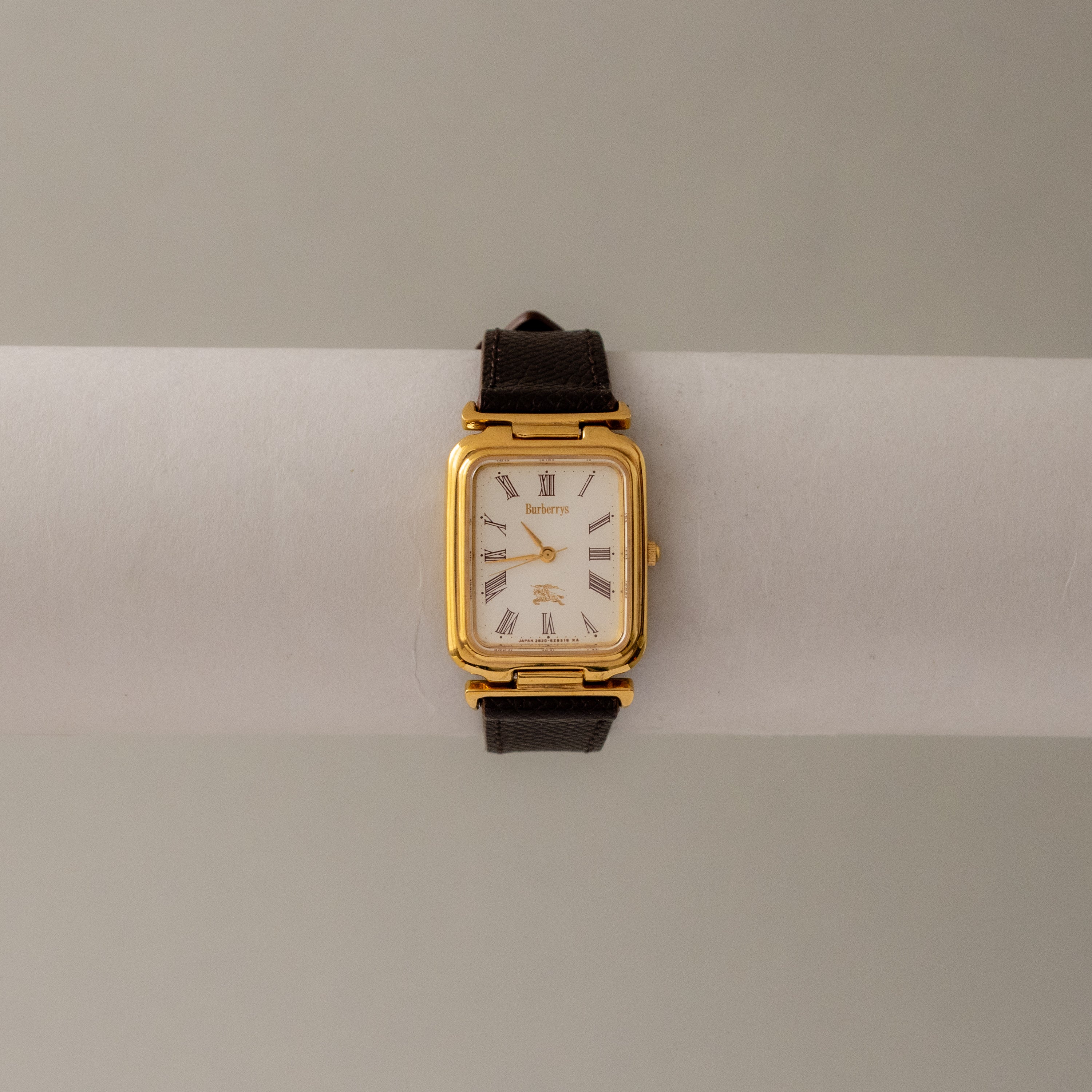 Vintage Burberrys Rectangular Gold Watch