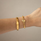 Vintage Seiko Dainty Beaded Gold Watch
