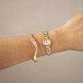 Rare Vintage Citizen Pave Strap Gold Watch