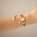 Vintage Pinky & Dianne Oval Chainlink Gold Watch