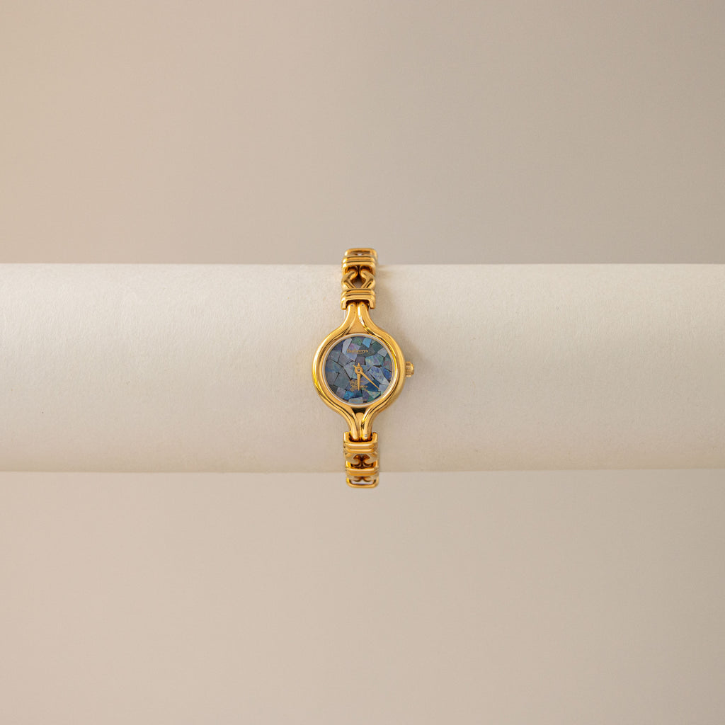 Vintage Burberrys Swiss Mosaic Gold Watch