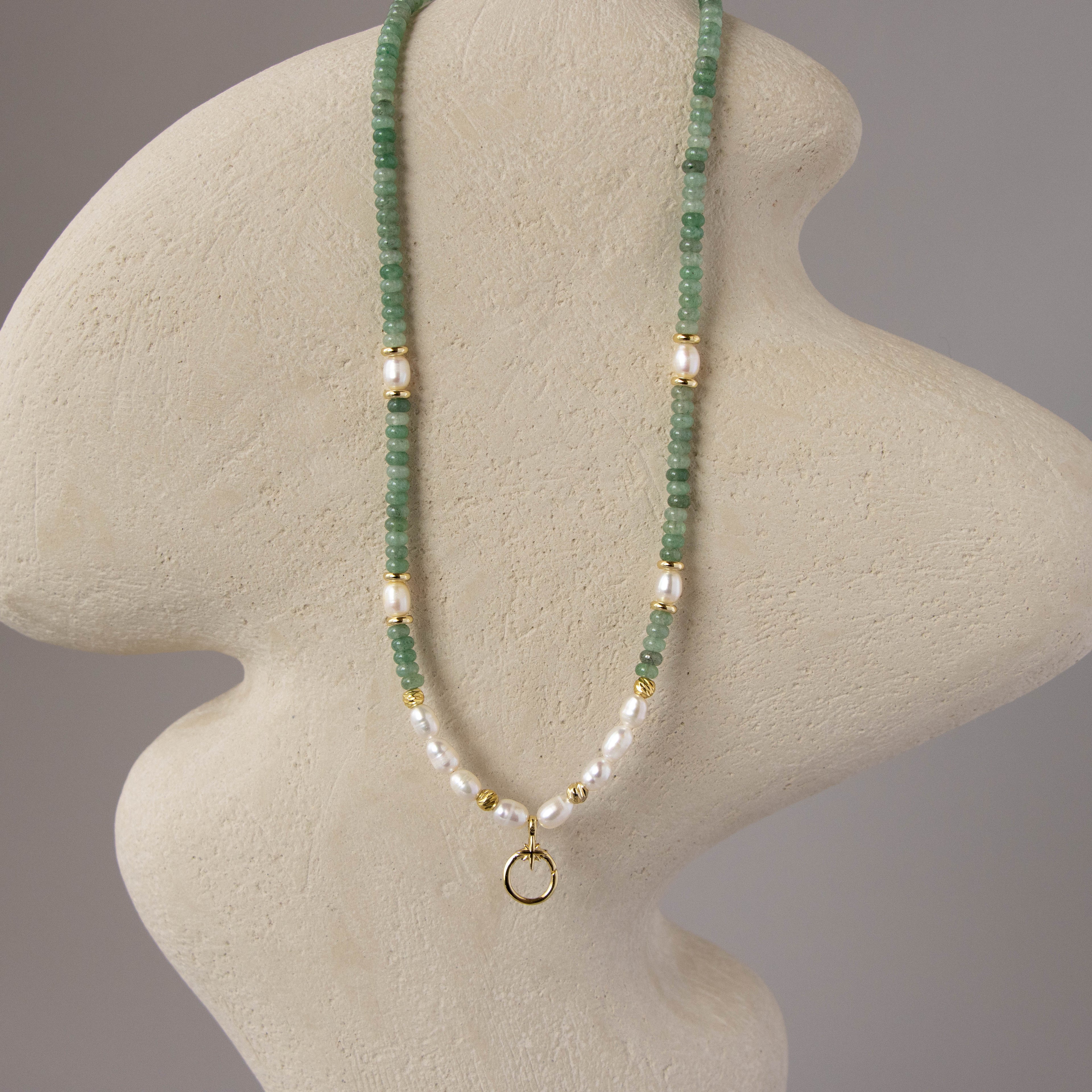 Beaded Pearl & Jade Legacy Chain Necklace