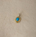 Ribbed Turquoise Frame Charm