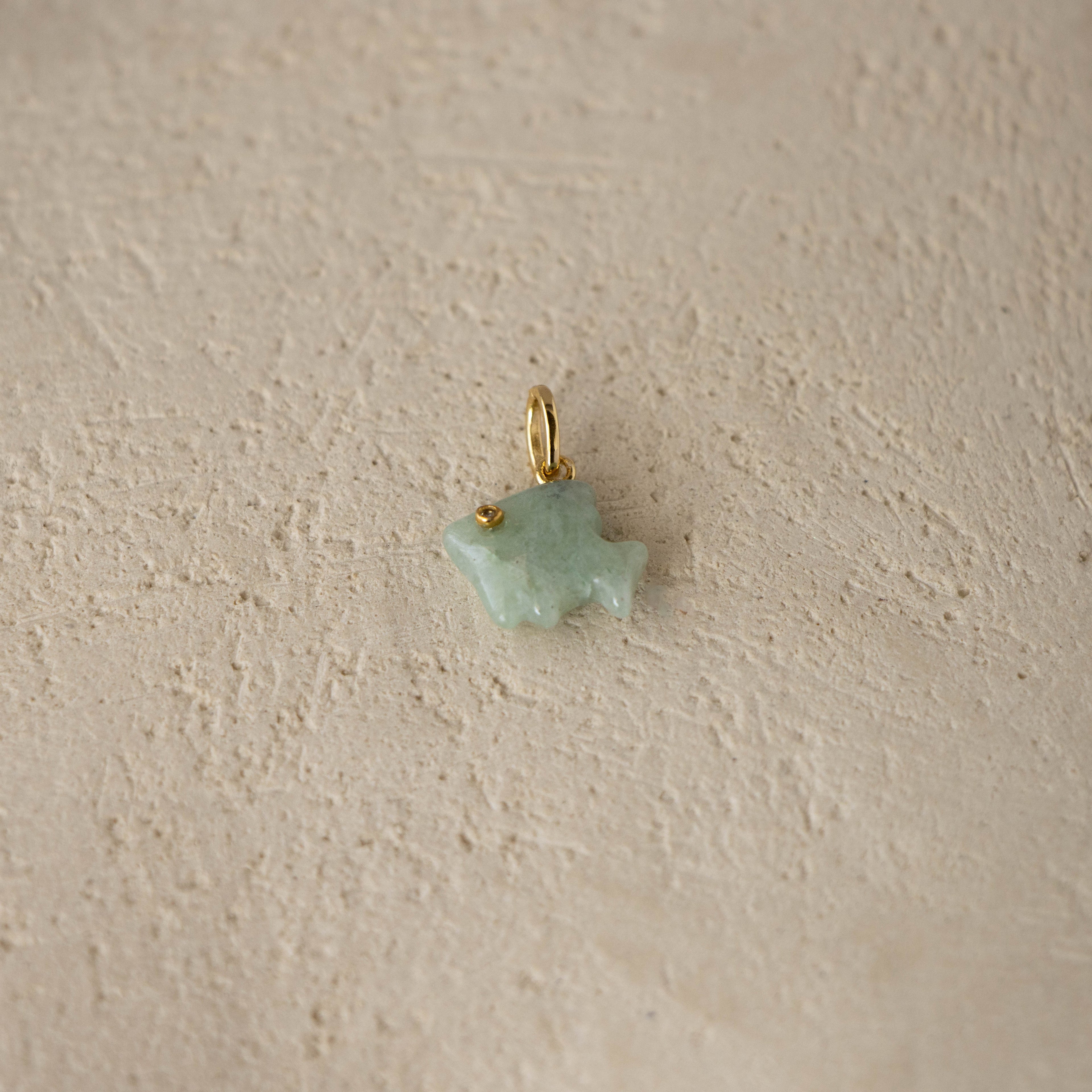 Jade Bluegill Fish Charm