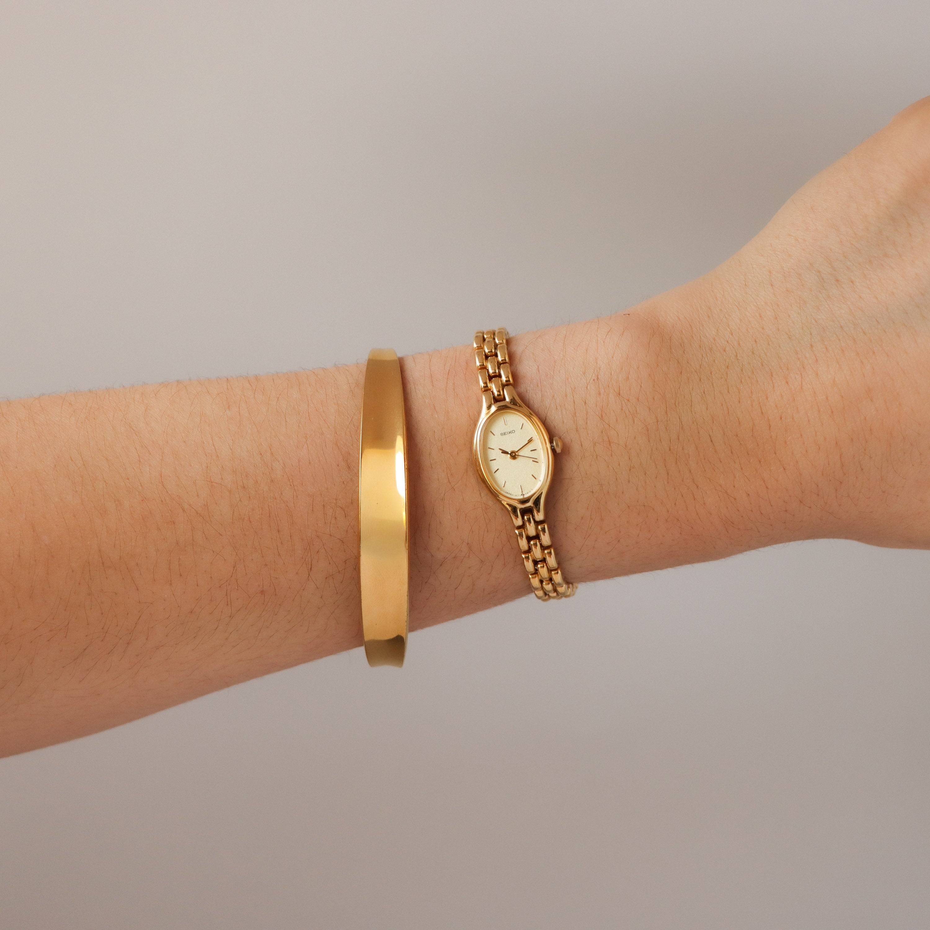 Vintage Seiko Oval Gold Watch