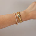 Vintage Gres Midnight Feather Gold Watch