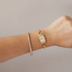 Vintage KooKai Rectangular Chainlink Gold Watch