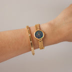 Vintage Pierre Cardin Swiss Blue Mosaic Gold Watch