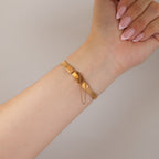 Vintage Agete Square Dotted Gold Watch
