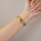 Vintage Jun Ashida Square Midnight Gold Watch