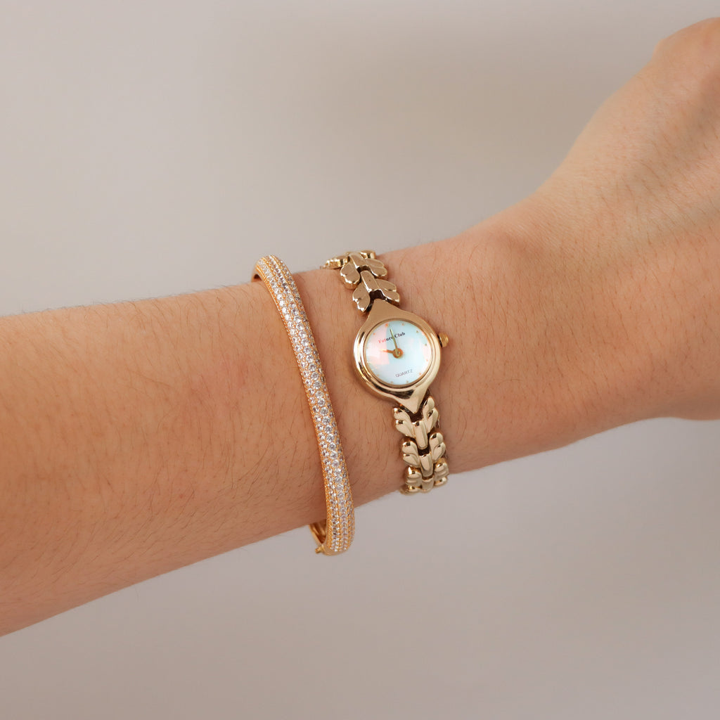 Vintage Future Club Iridescent Gold Watch