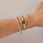 Vintage Opalex Round Mosaic Gold Watch