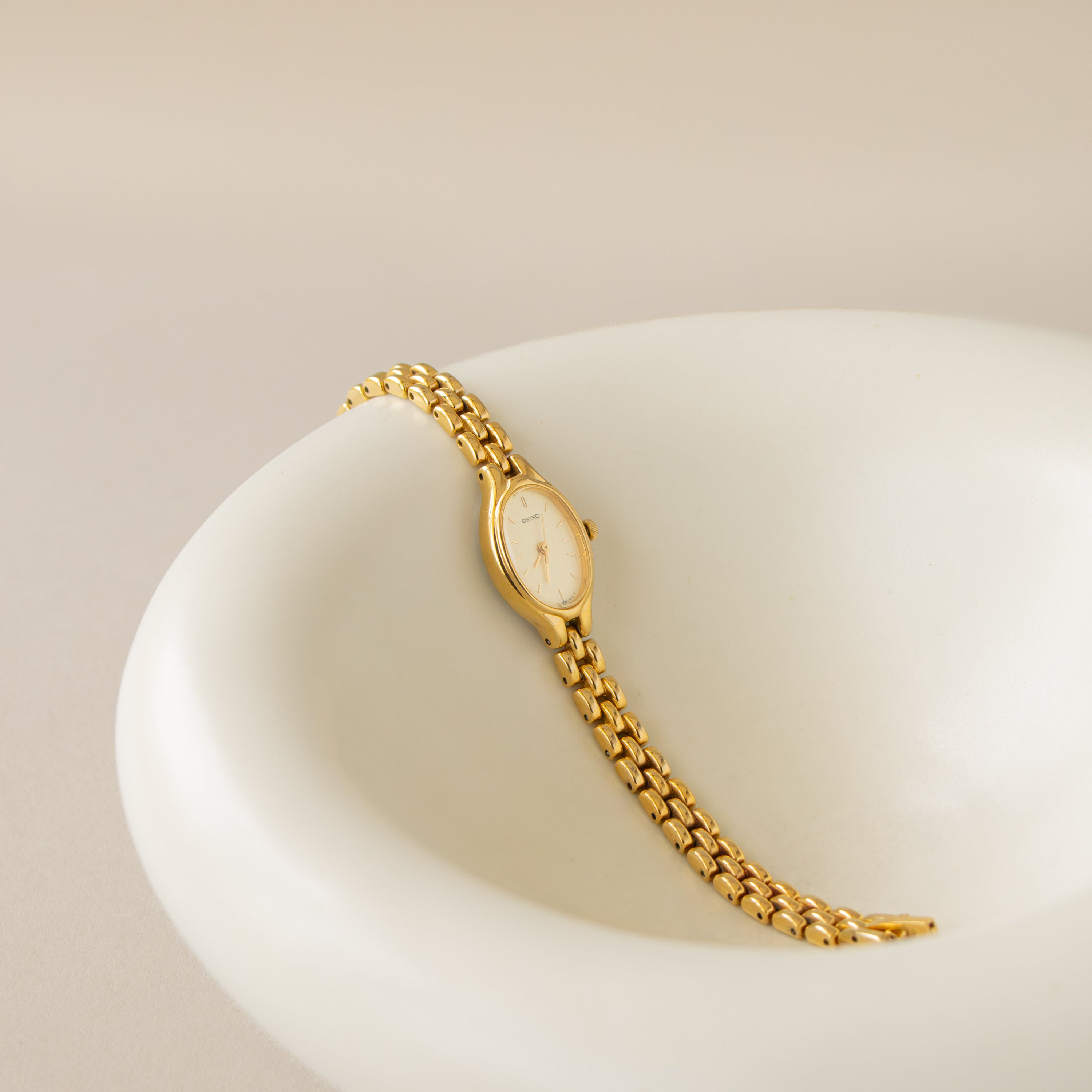 Vintage Seiko Oval Gold Watch