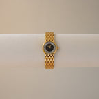 Vintage Raymond Weil Pave Midnight Gold Watch