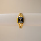 Vintage Jun Ashida Square Midnight Gold Watch