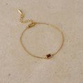 Bezel Emerald-Cut Garnet Bracelet