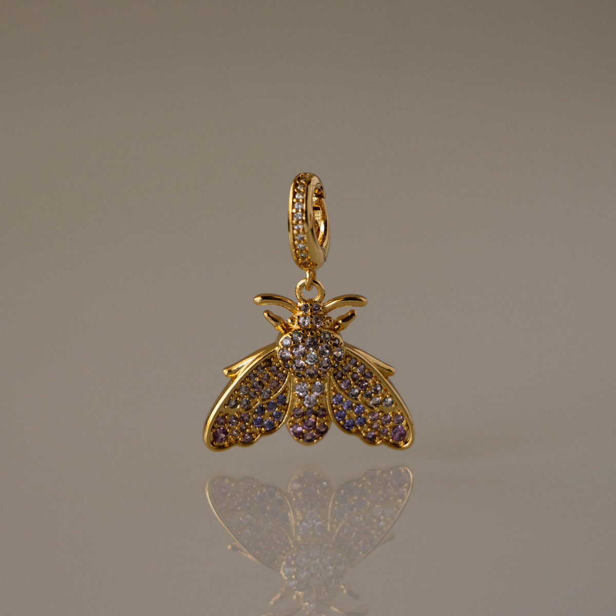 Princess Gem Moth Charm