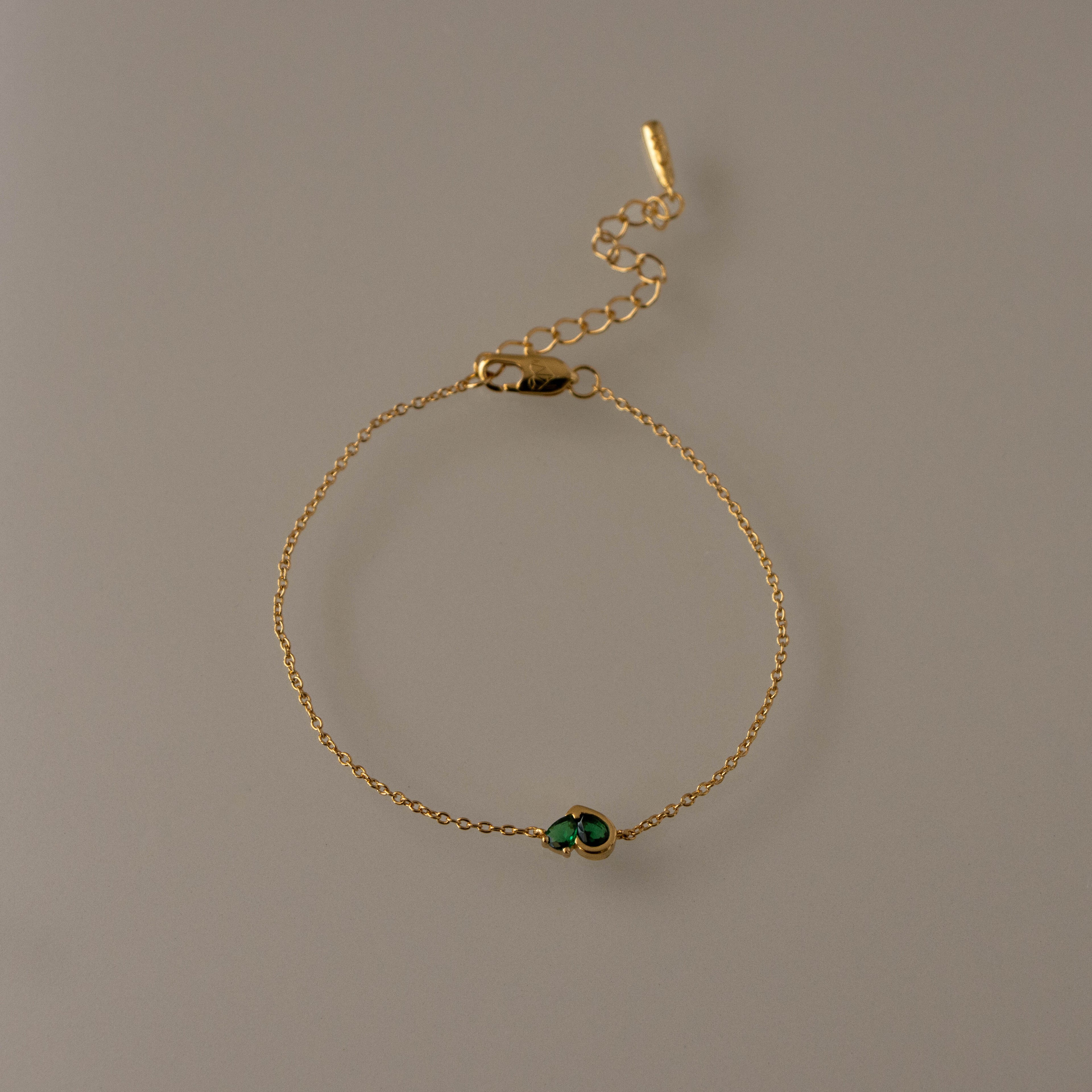 Duo Emerald Teardrop Bracelet