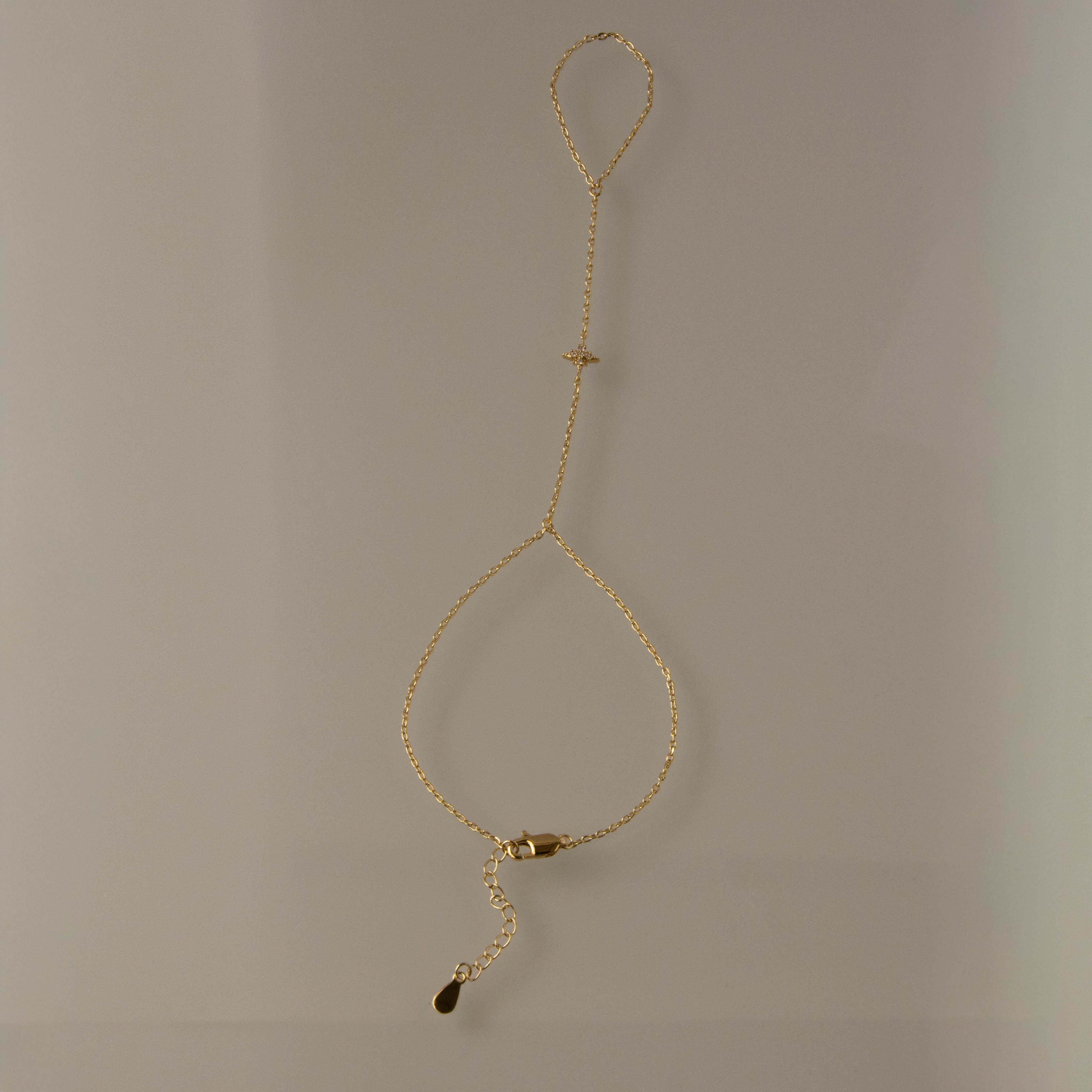 Lone Star Diamond Hand Chain Bracelet