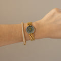 Vintage Klaeuse Pave Ocean Gold Watch