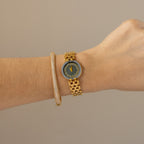 Vintage Klaeuse Pave Ocean Gold Watch