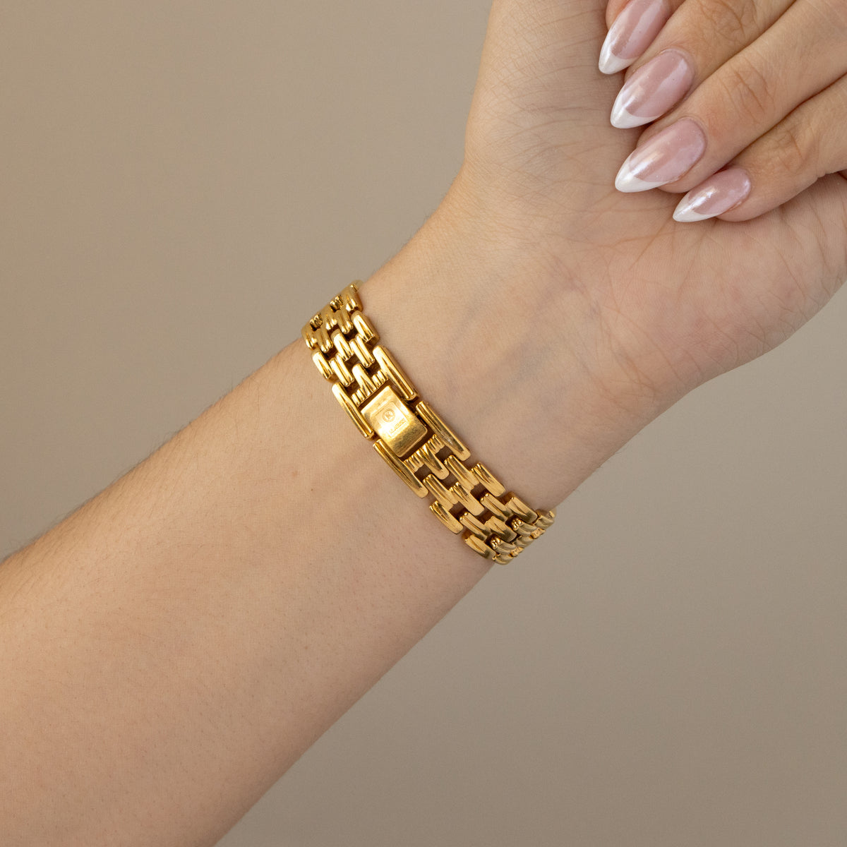 Vintage Klaeuse Pave Ocean Gold Watch