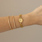 Vintage Claudia Ruby Oval Gold Watch