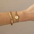 Vintage Junghans Swiss Dainty Rope Gold Watch