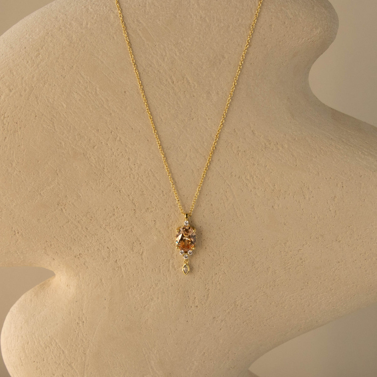 Citrine Royale Drop Necklace