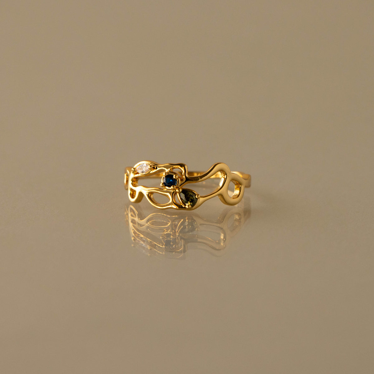 Tidal Gemstone Ring