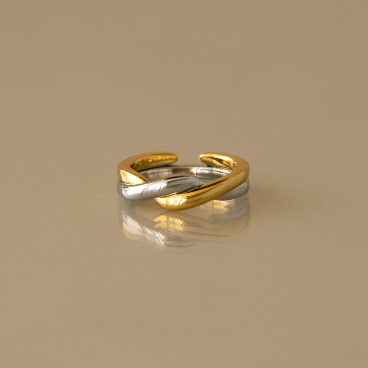 Mixed Metal Twist Ring