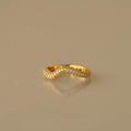 Curled Pave Ring