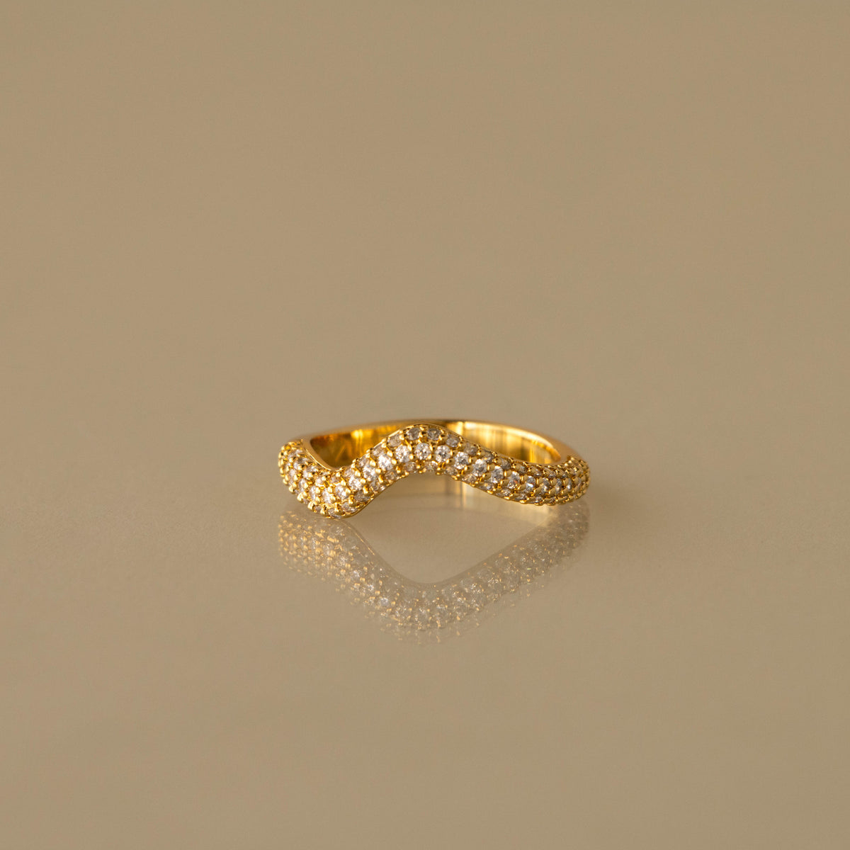 Curled Pave Ring