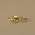 Aquamarine Cluster Ring Set