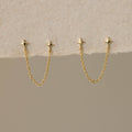 Twin Star Chain Studs