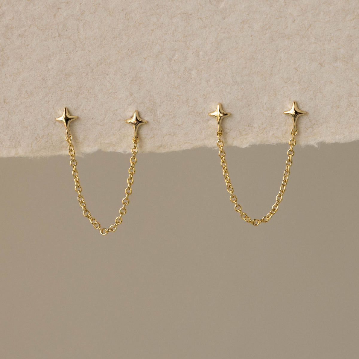 Twin Star Chain Studs