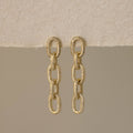 Linked Pave Chain Drop Studs