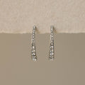 Pave Arc Studs in Silver