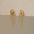Crescent Star Cascade Drop Studs