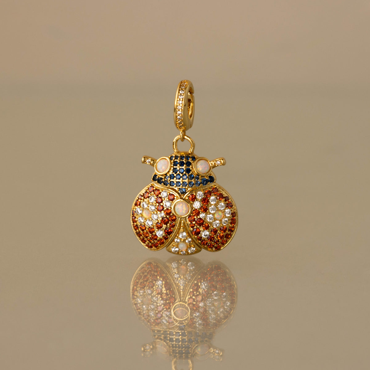 Ladybug Gem Clasp Charm