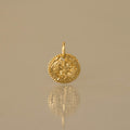 Beaded Compass Coin Charm