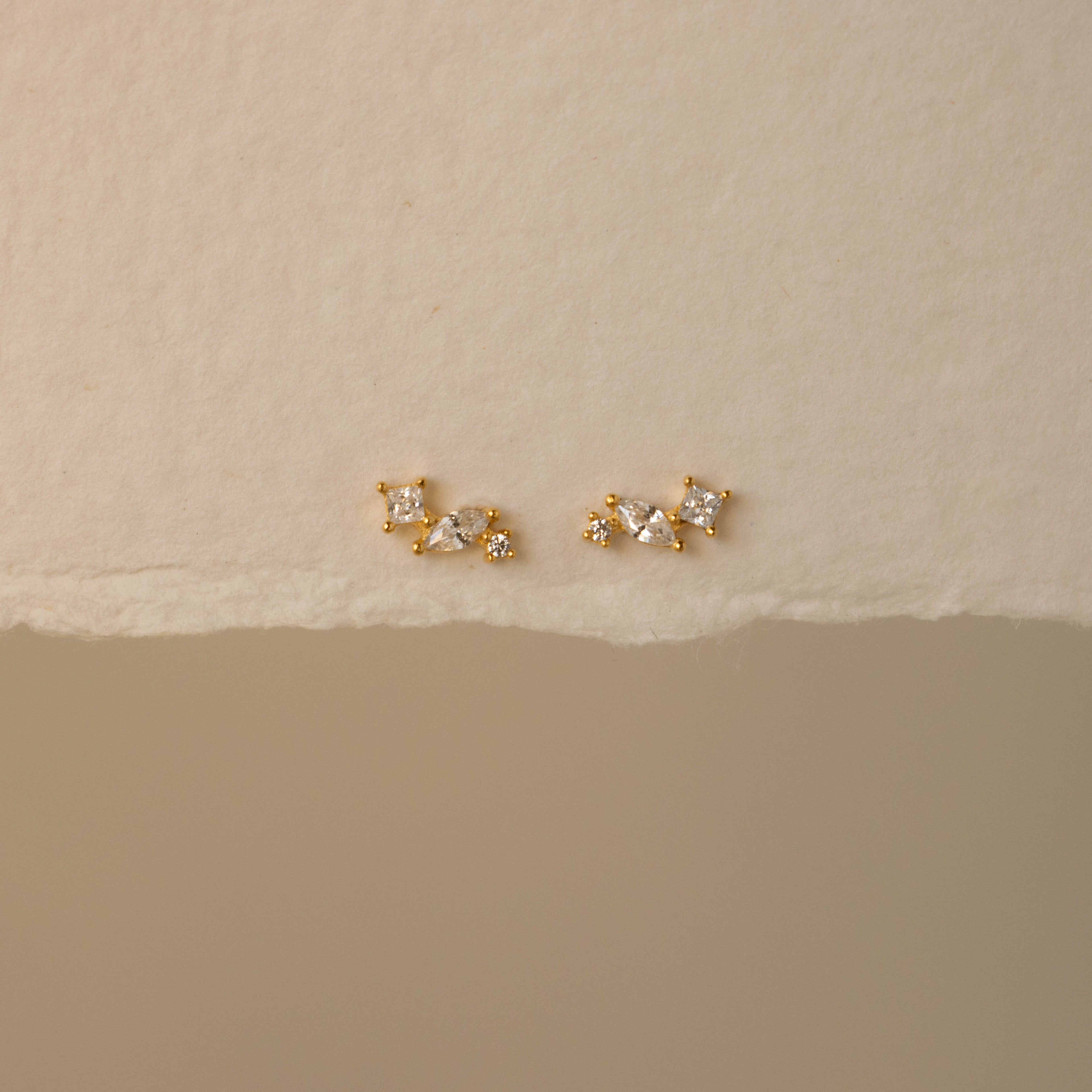 Petite Mixed Diamond Studs