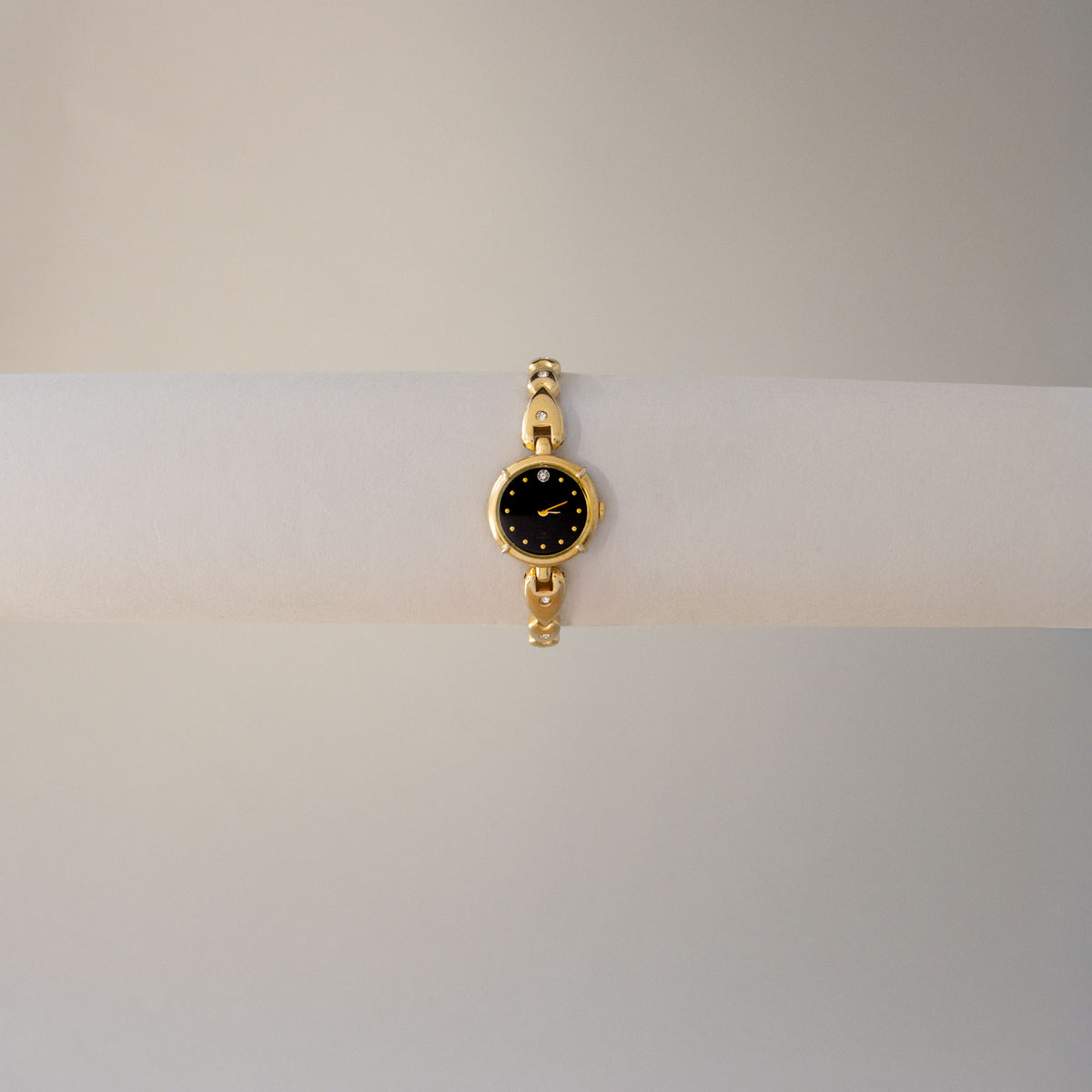 Vintage Gianni Accardi Midnight Diamond Gold Watch