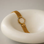 Vintage Rado Swiss Pave Honeycomb Gold Watch