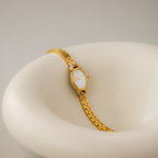 Rare Vintage Hanae Mori Pearl Butterfly Gold Watch