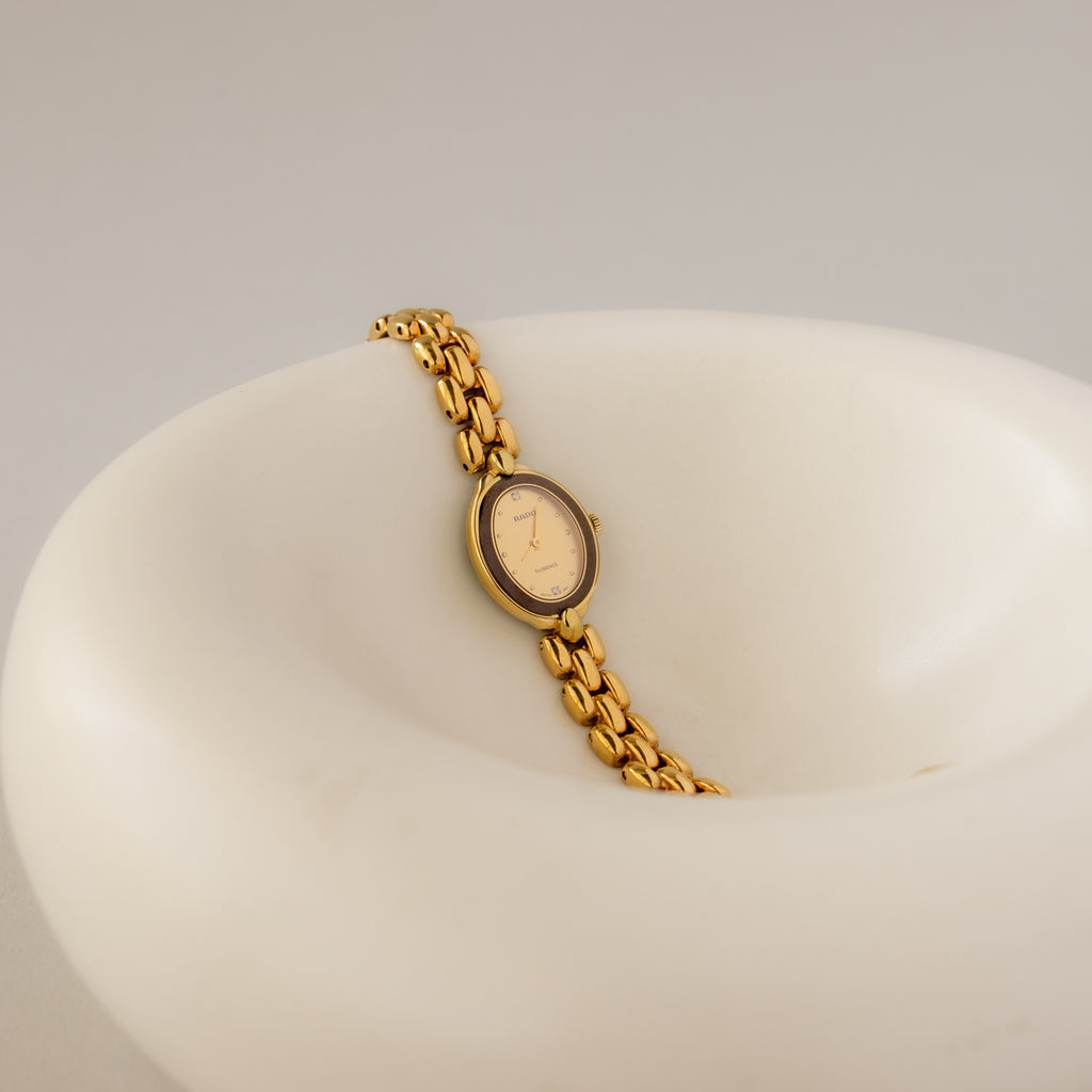 Vintage Rado Swiss Florence Oval Gold Watch