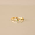 Twisted Emerald Vine Ring